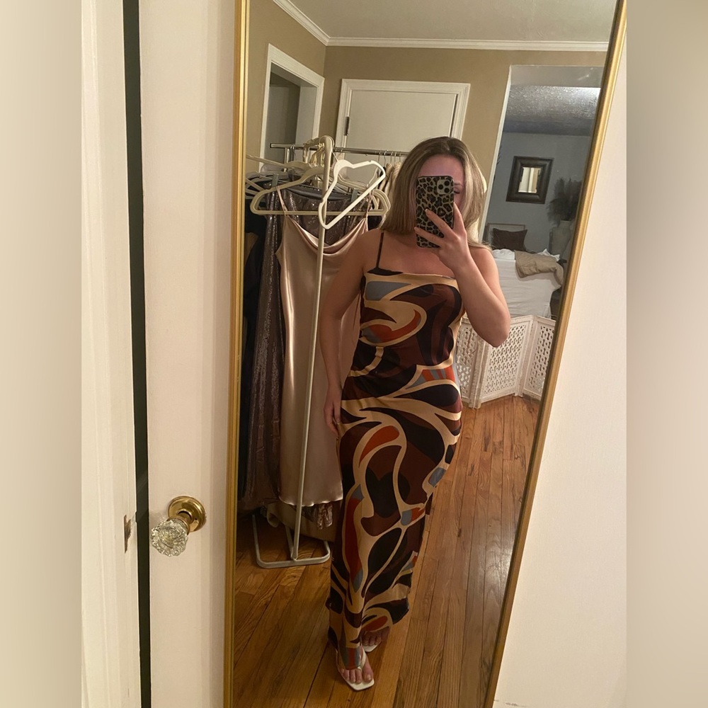 Multicolor Abstract Dress